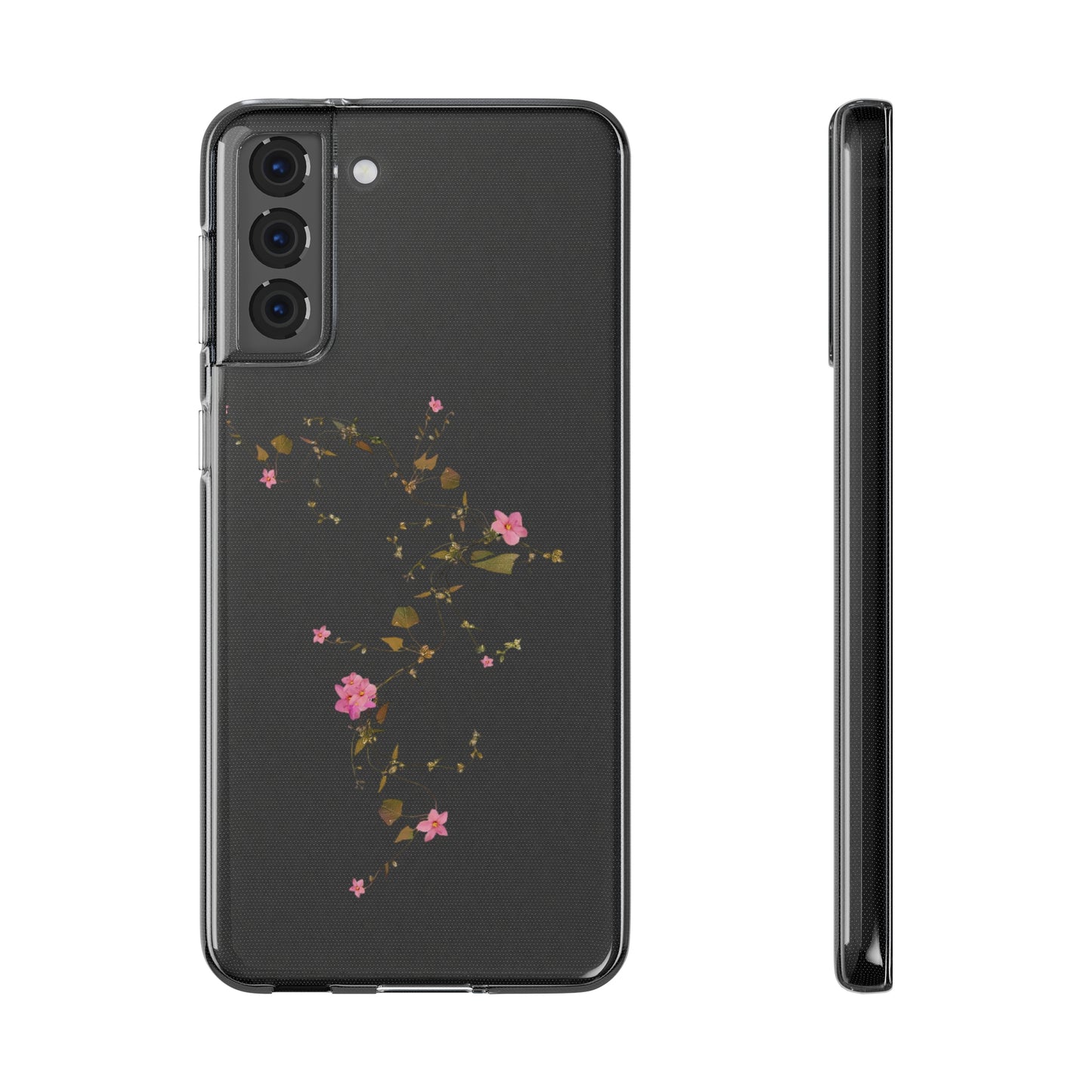 Floral Soft Phone Case - Elegant Botanical Design for Nature Lovers
