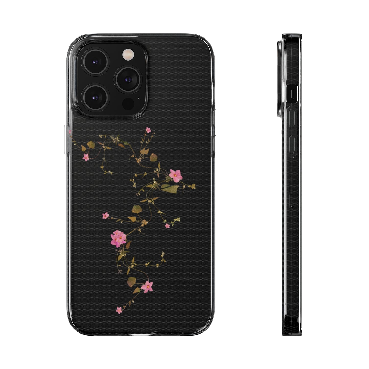 Floral Soft Phone Case - Elegant Botanical Design for Nature Lovers
