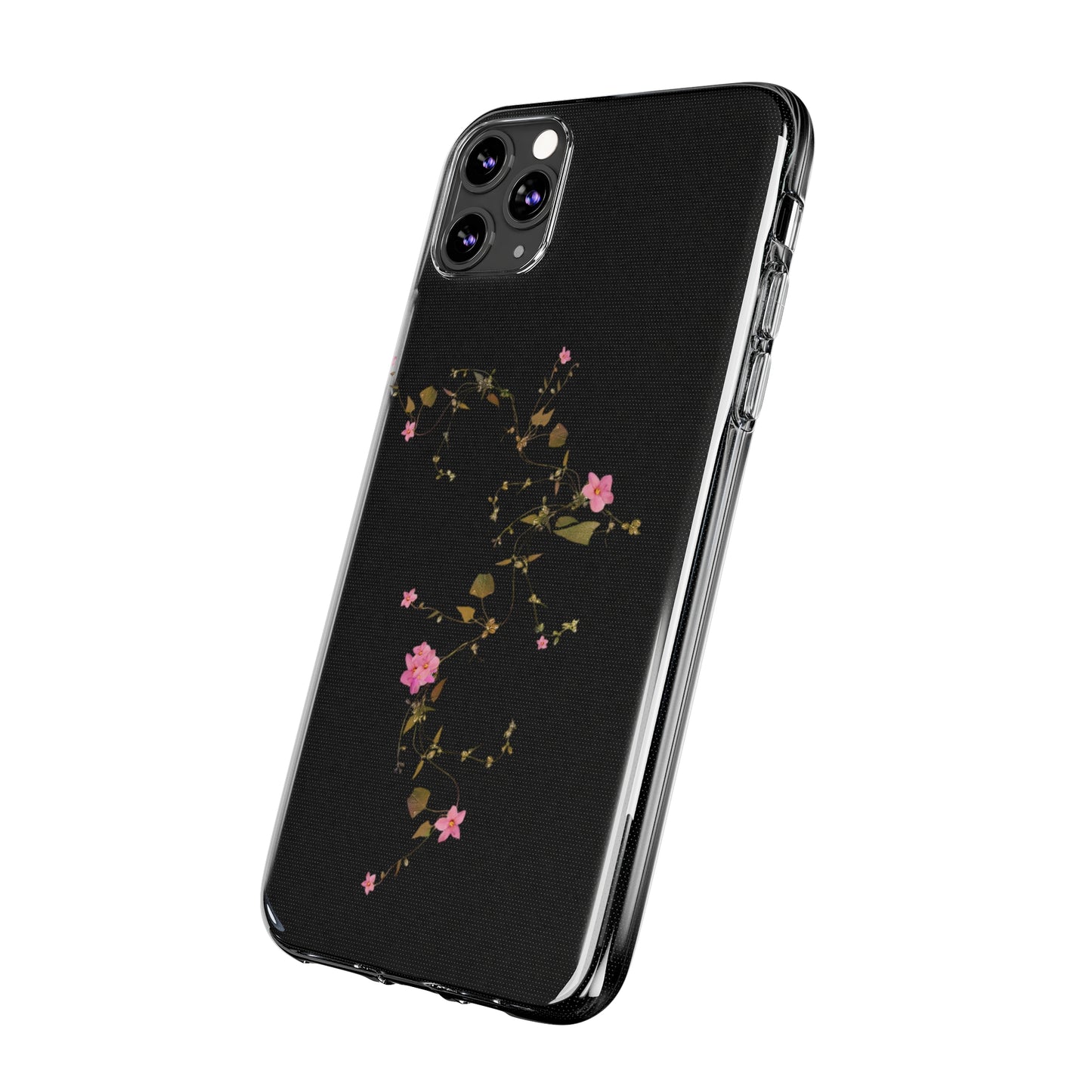 Floral Soft Phone Case - Elegant Botanical Design for Nature Lovers