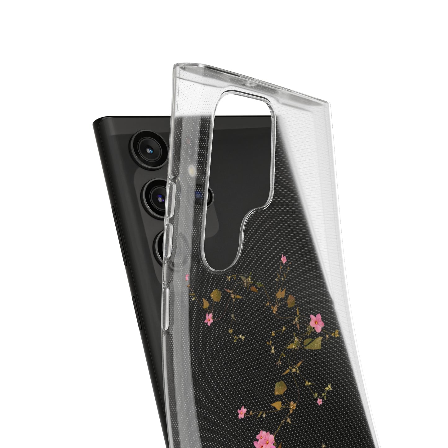 Floral Soft Phone Case - Elegant Botanical Design for Nature Lovers