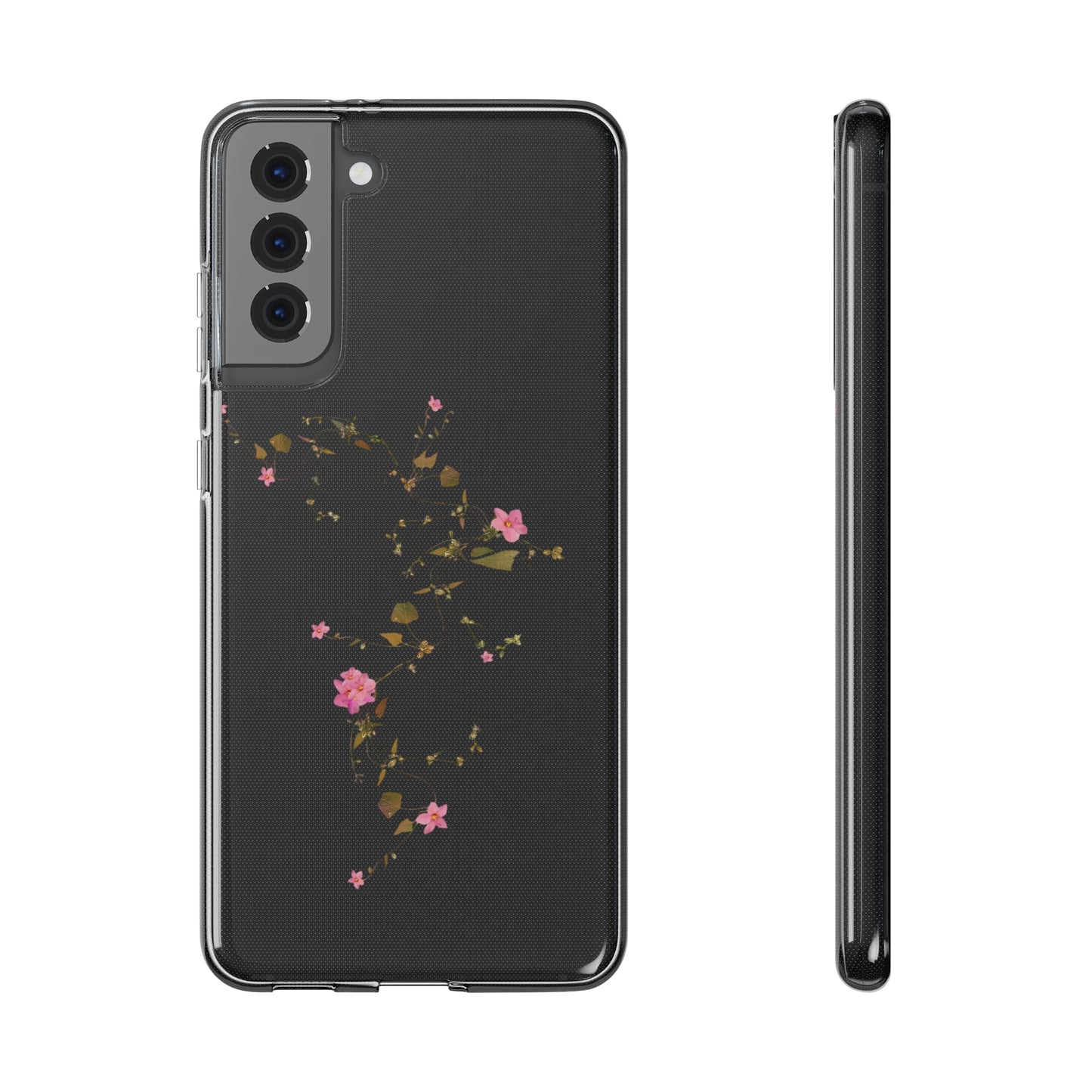 Floral Soft Phone Case - Elegant Botanical Design for Nature Lovers