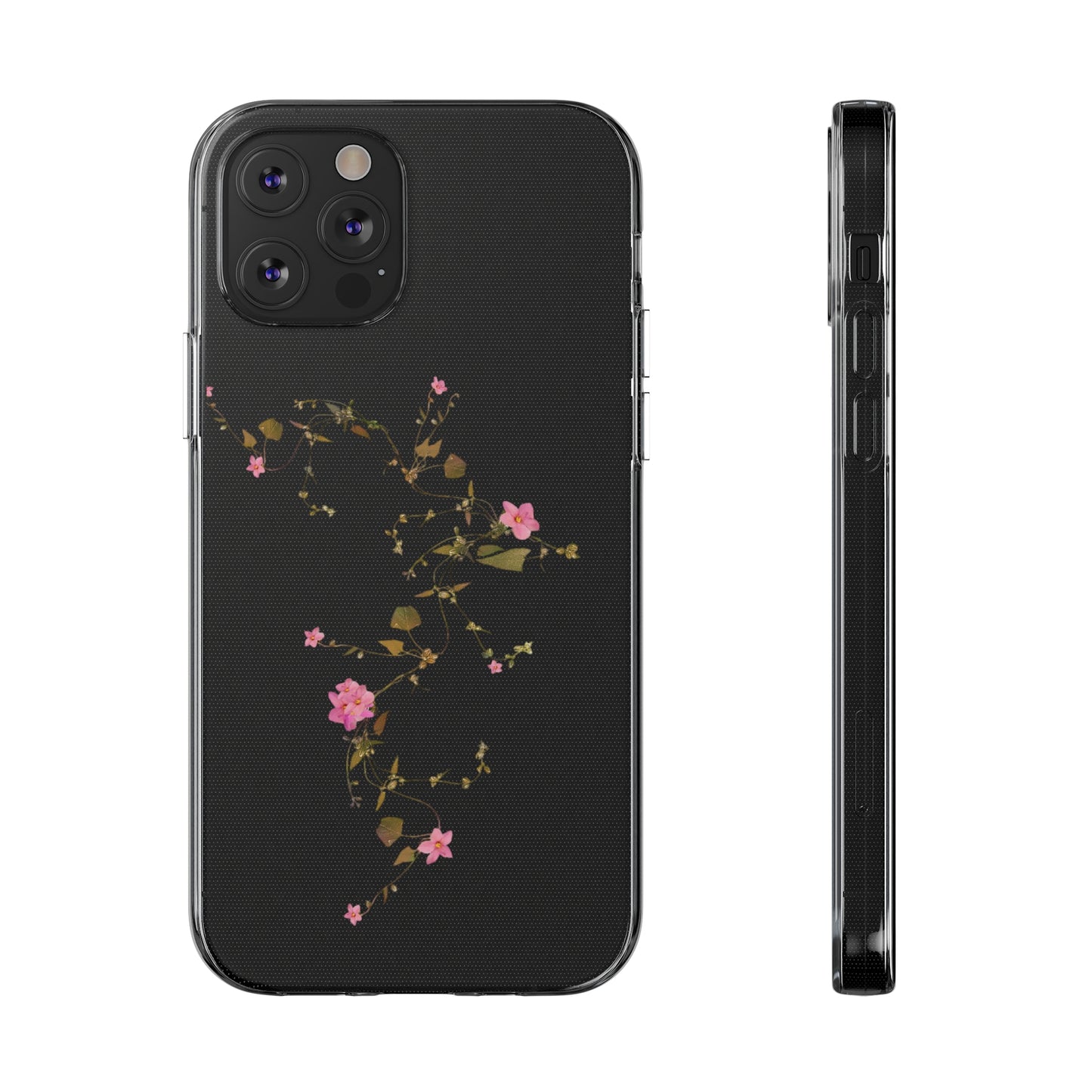 Floral Soft Phone Case - Elegant Botanical Design for Nature Lovers