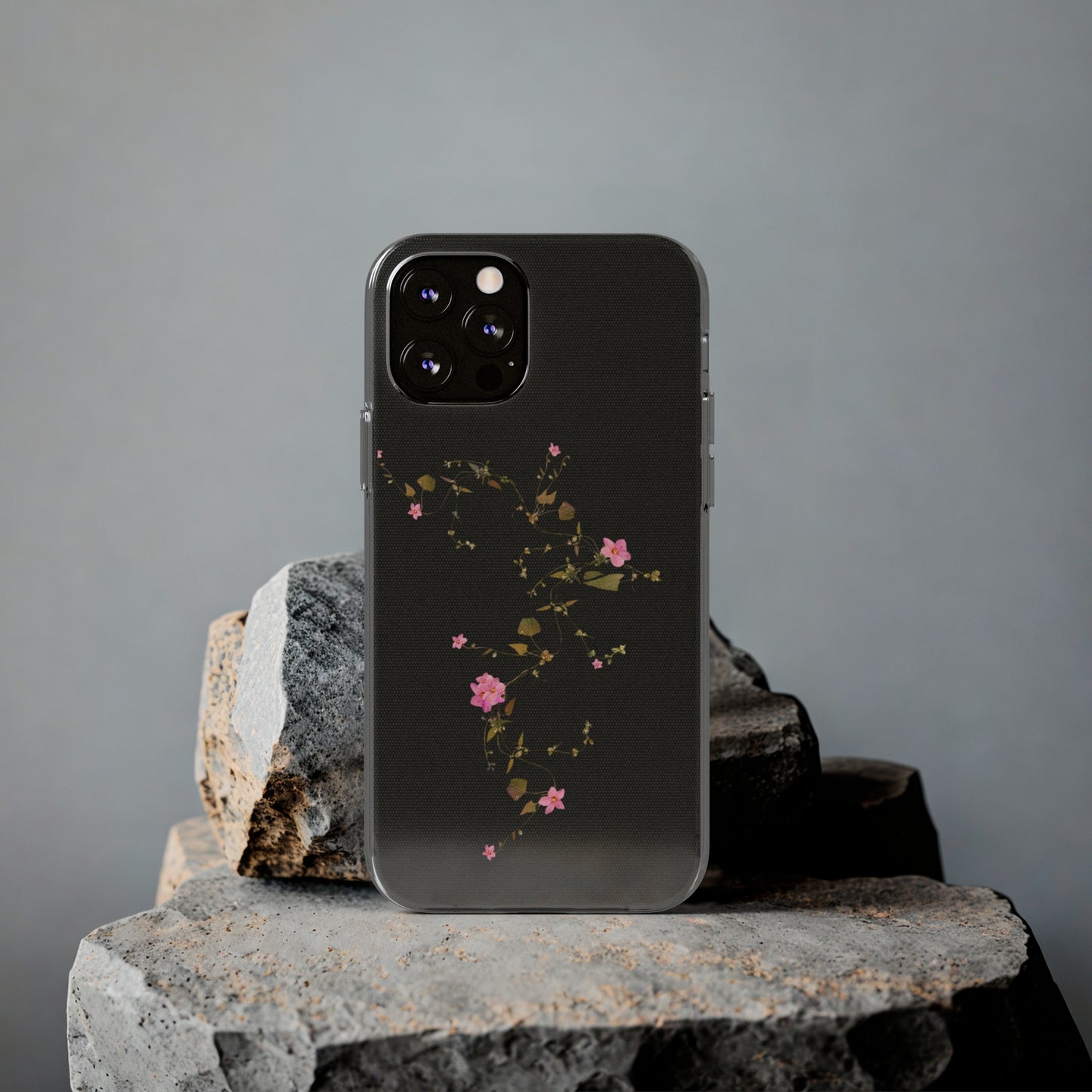 Floral Soft Phone Case - Elegant Botanical Design for Nature Lovers