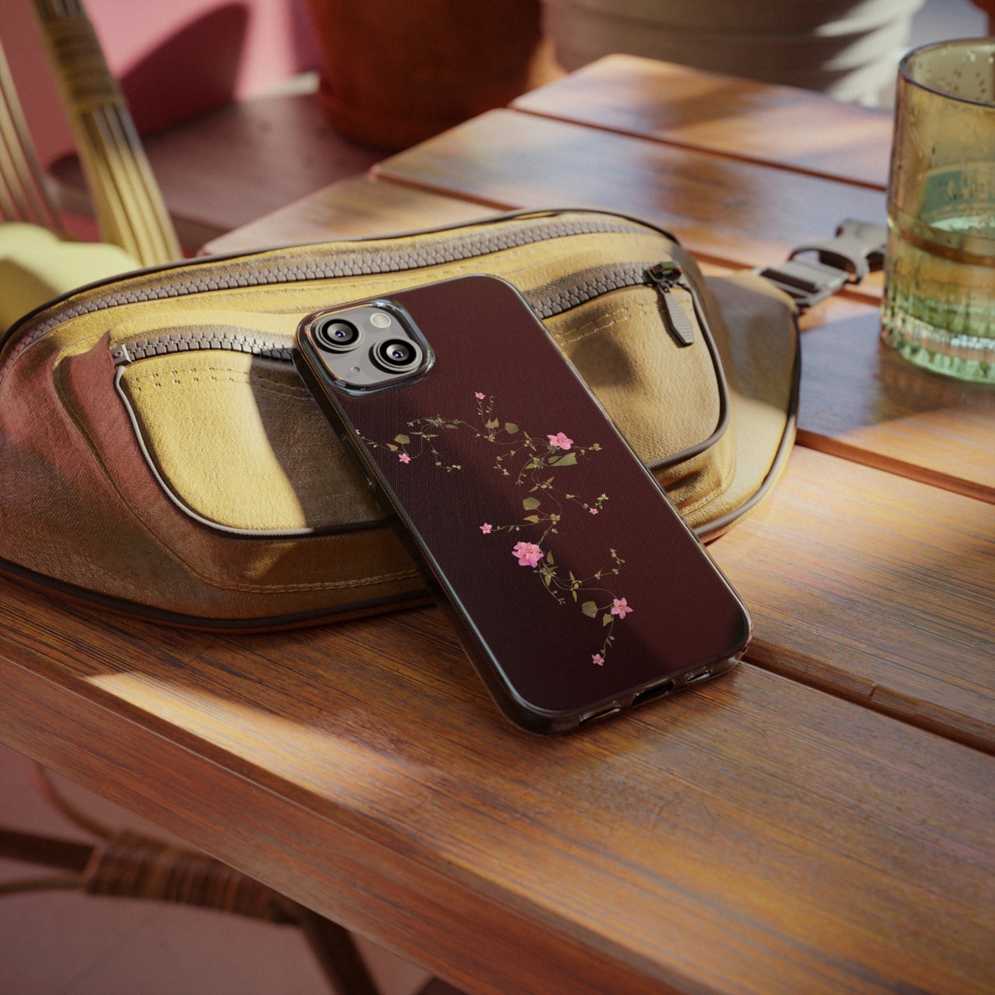 Floral Soft Phone Case - Elegant Botanical Design for Nature Lovers