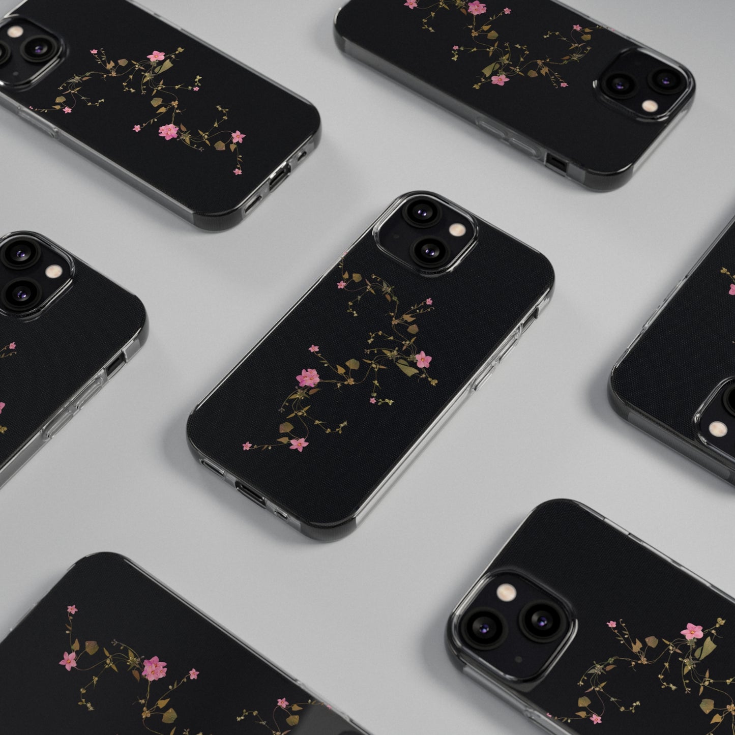 Floral Soft Phone Case - Elegant Botanical Design for Nature Lovers