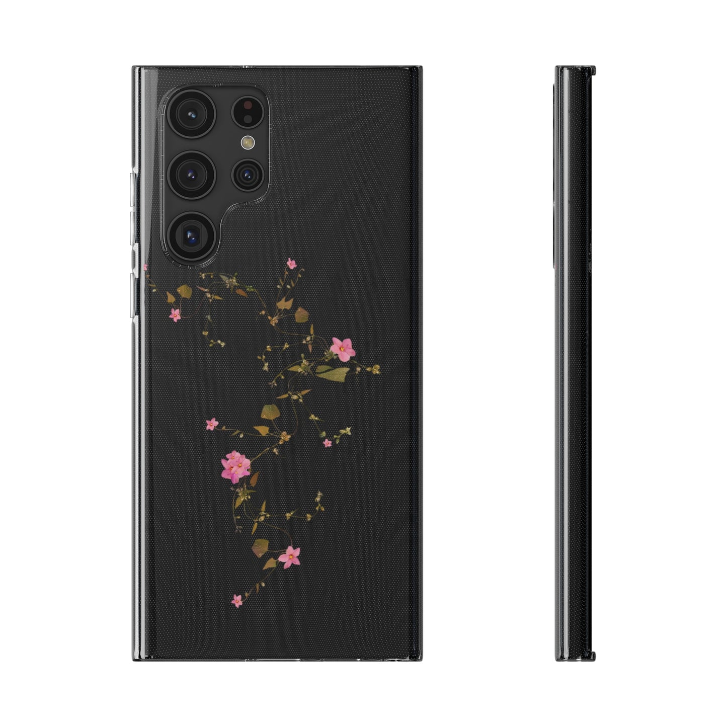 Floral Soft Phone Case - Elegant Botanical Design for Nature Lovers