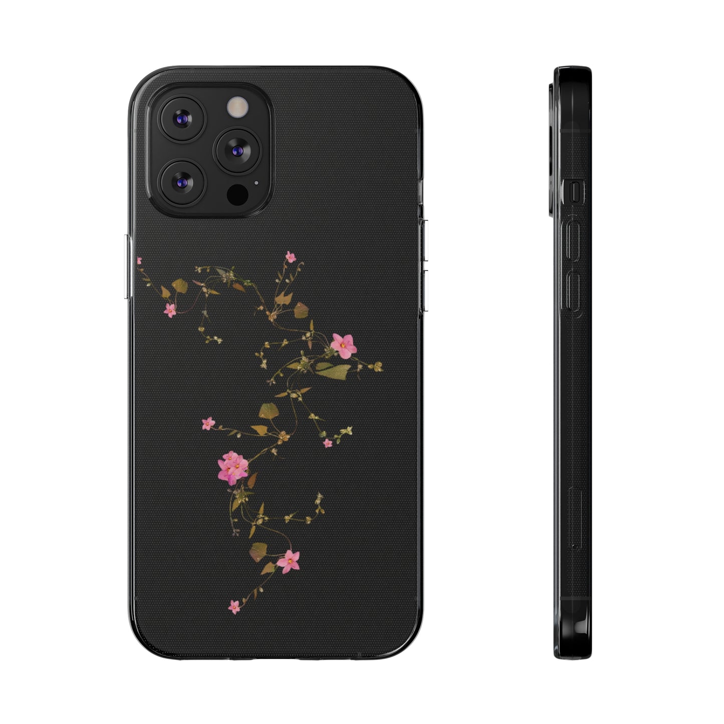 Floral Soft Phone Case - Elegant Botanical Design for Nature Lovers