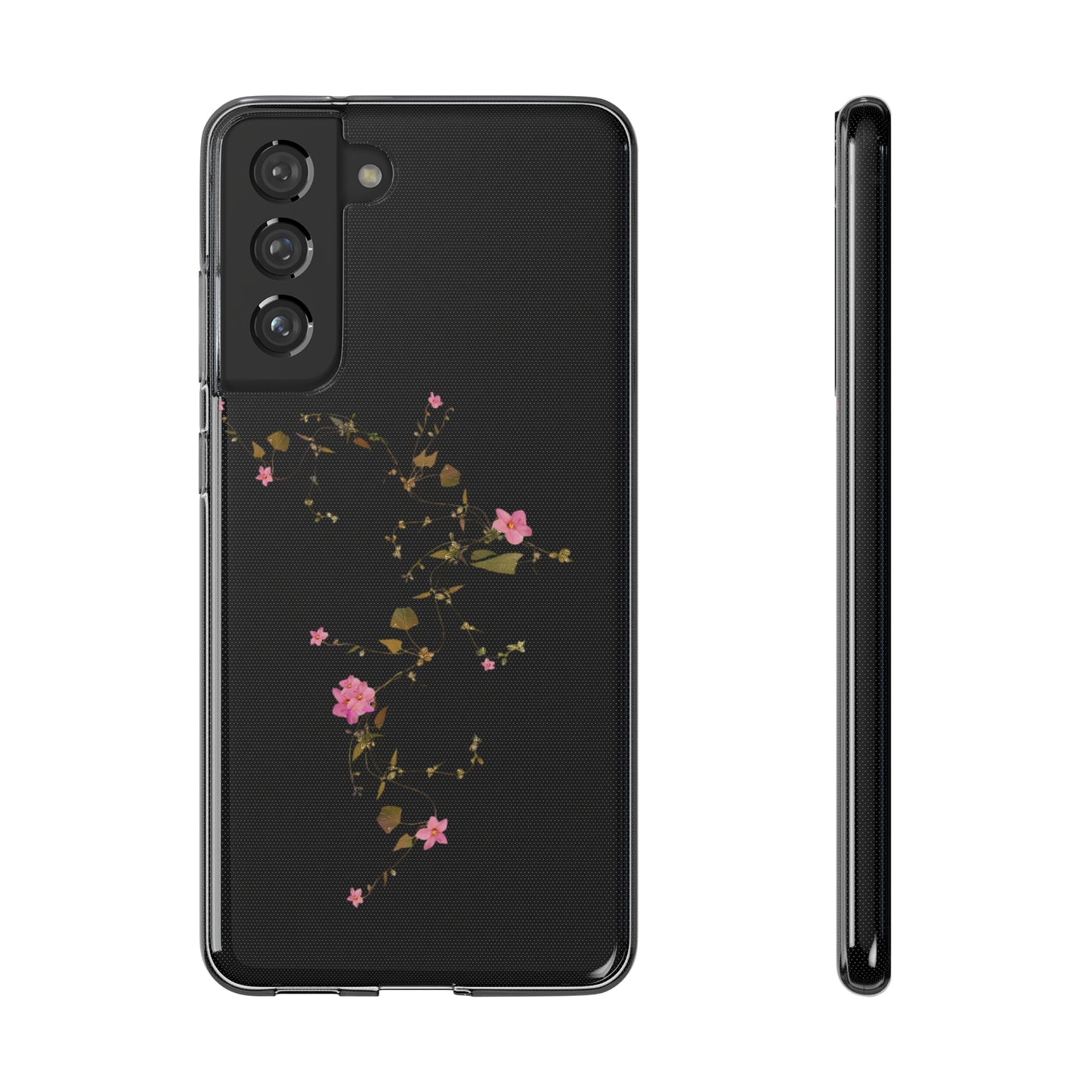 Floral Soft Phone Case - Elegant Botanical Design for Nature Lovers