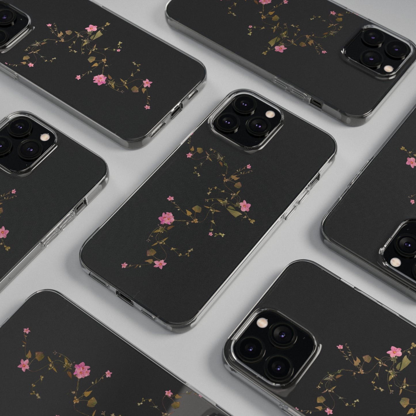 Floral Soft Phone Case - Elegant Botanical Design for Nature Lovers