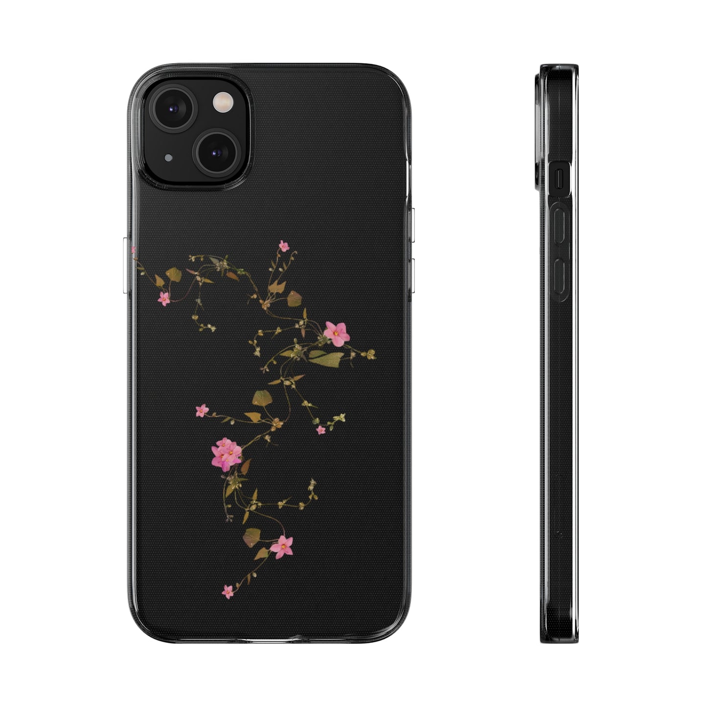 Floral Soft Phone Case - Elegant Botanical Design for Nature Lovers