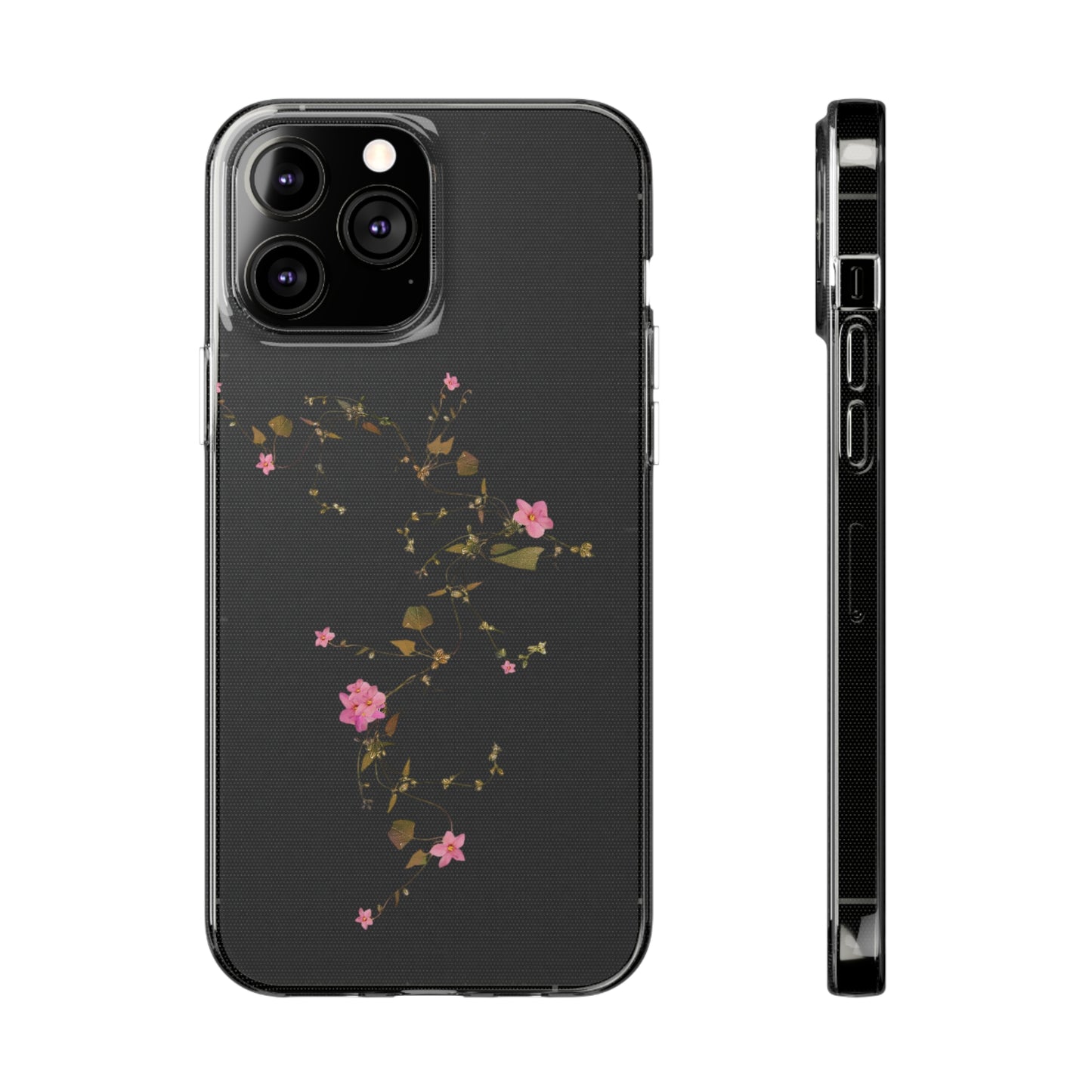 Floral Soft Phone Case - Elegant Botanical Design for Nature Lovers