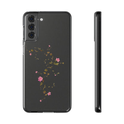 Floral Soft Phone Case - Elegant Botanical Design for Nature Lovers