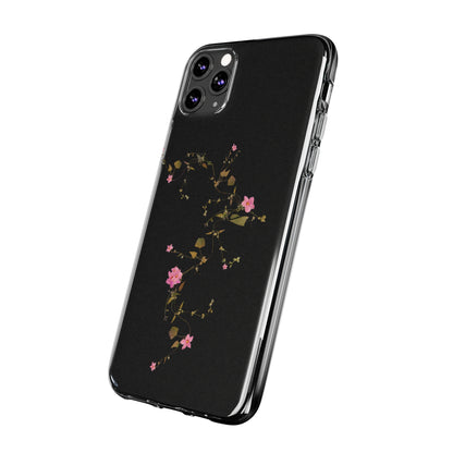 Floral Soft Phone Case - Elegant Botanical Design for Nature Lovers
