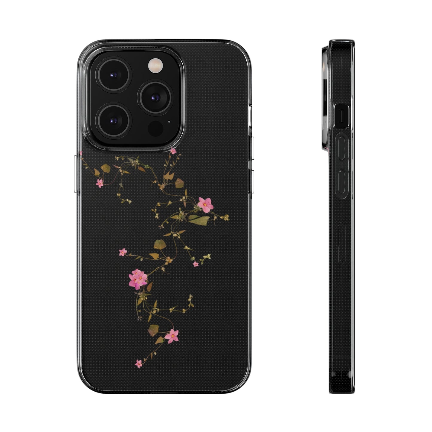 Floral Soft Phone Case - Elegant Botanical Design for Nature Lovers