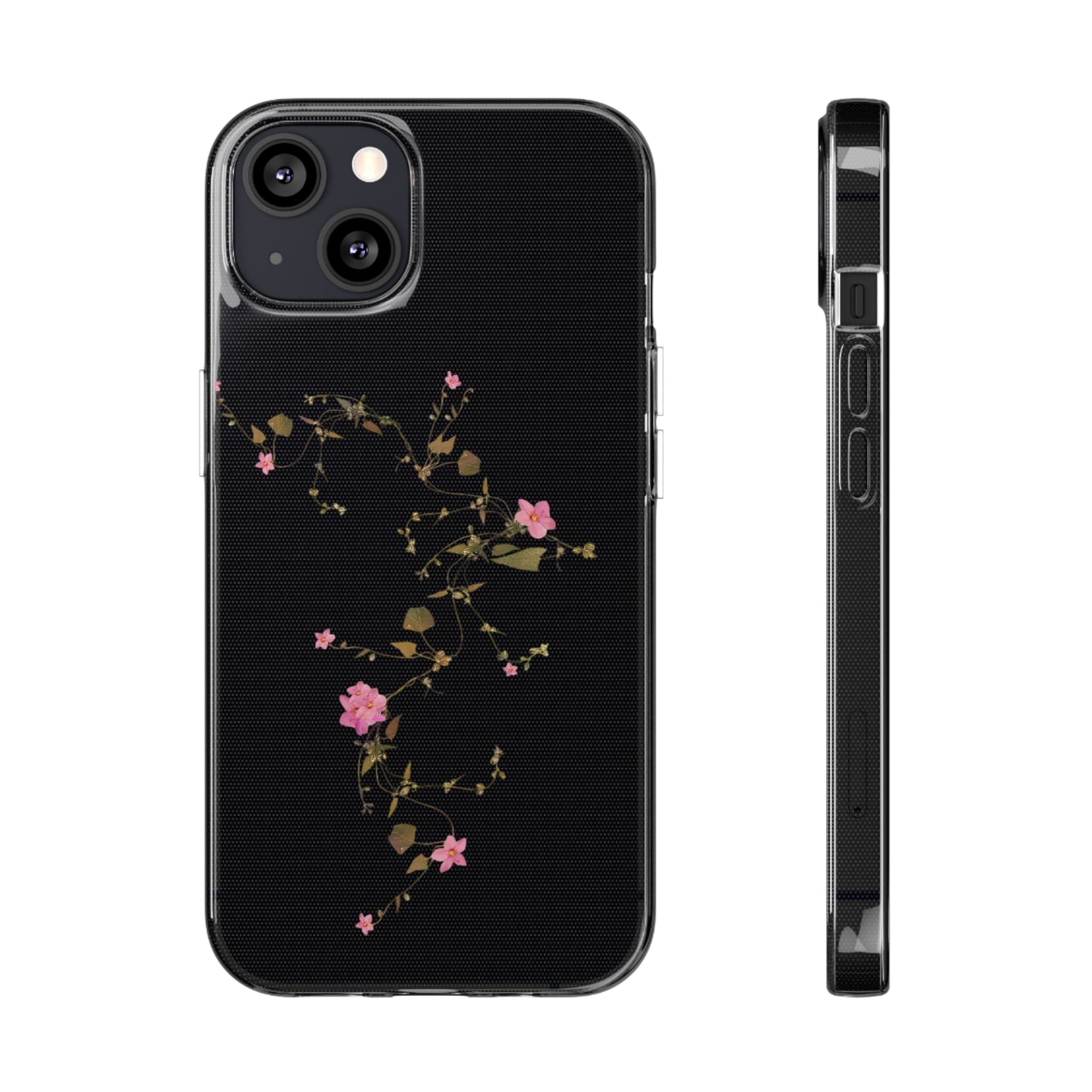 Floral Soft Phone Case - Elegant Botanical Design for Nature Lovers