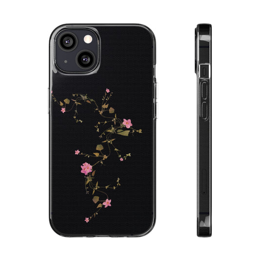 Floral Soft Phone Case - Elegant Botanical Design for Nature Lovers