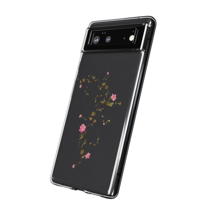 Floral Soft Phone Case - Elegant Botanical Design for Nature Lovers