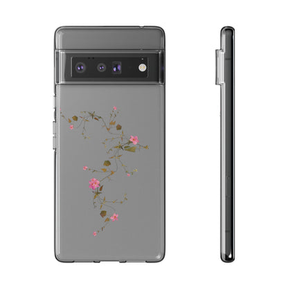 Floral Soft Phone Case - Elegant Botanical Design for Nature Lovers