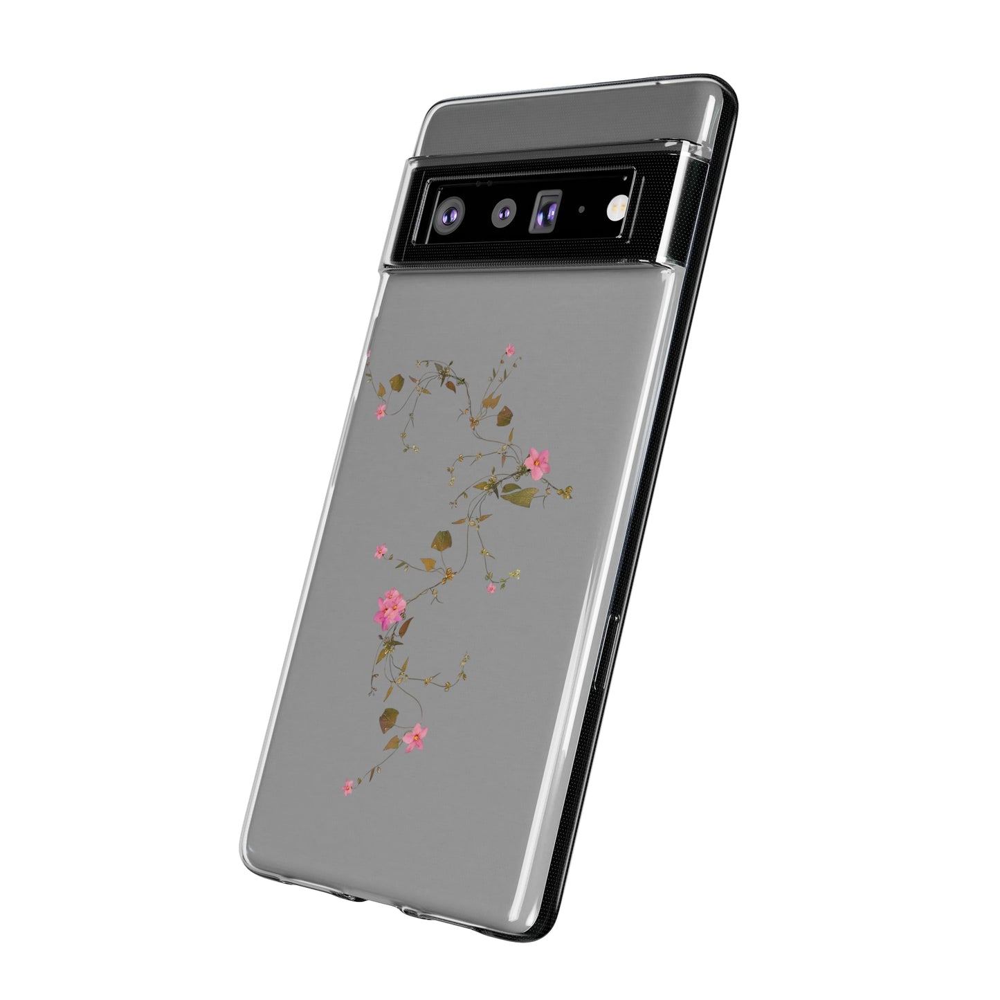 Floral Soft Phone Case - Elegant Botanical Design for Nature Lovers