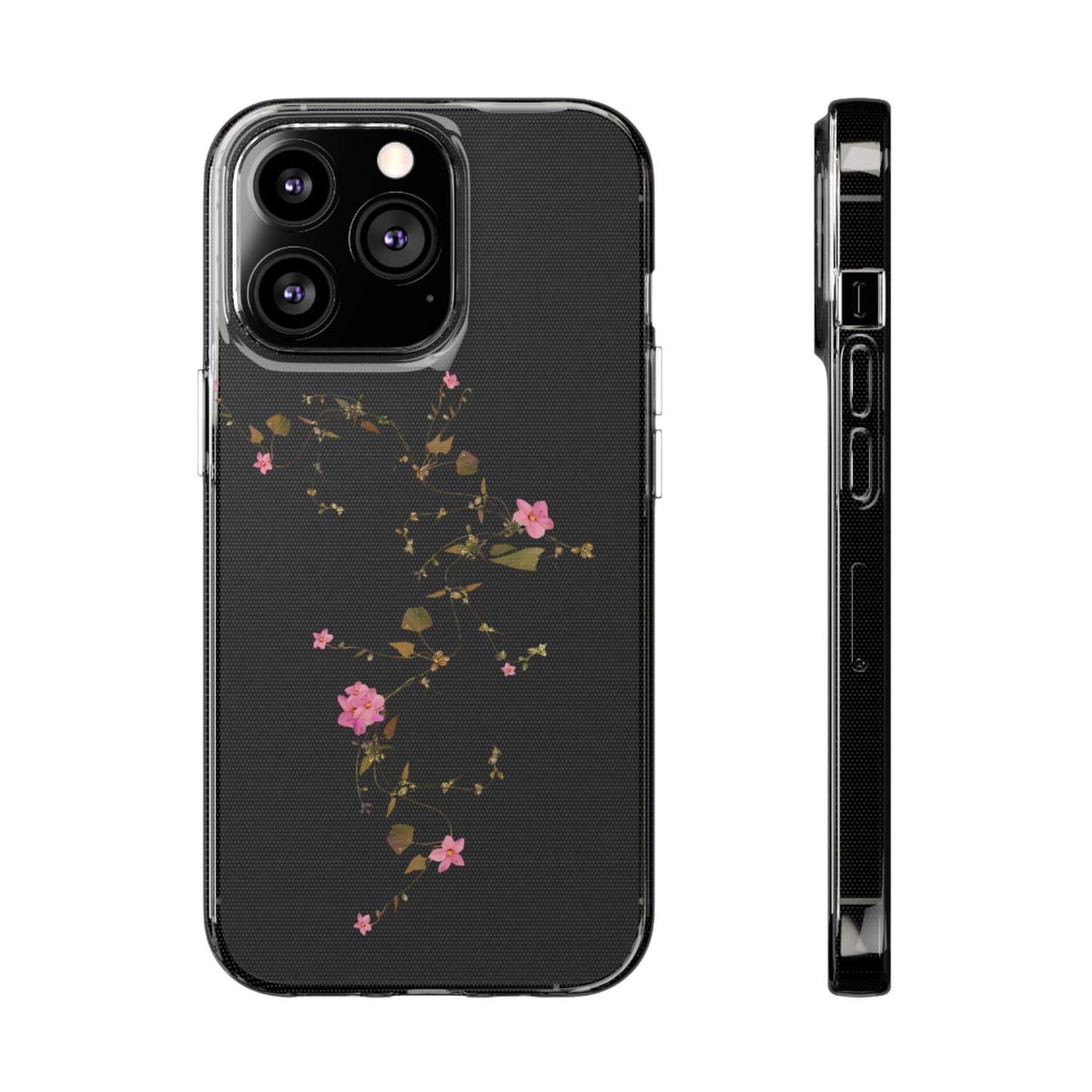 Floral Soft Phone Case - Elegant Botanical Design for Nature Lovers