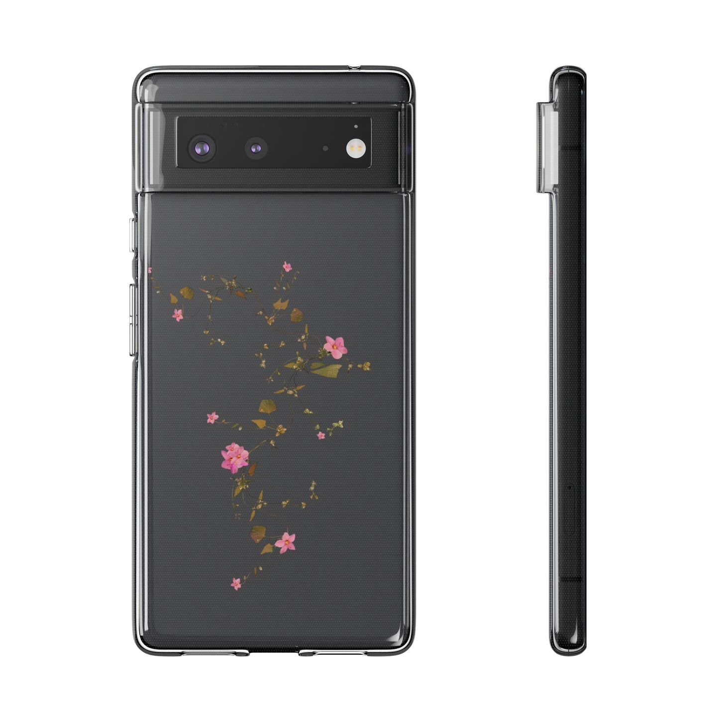 Floral Soft Phone Case - Elegant Botanical Design for Nature Lovers