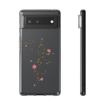 Floral Soft Phone Case - Elegant Botanical Design for Nature Lovers