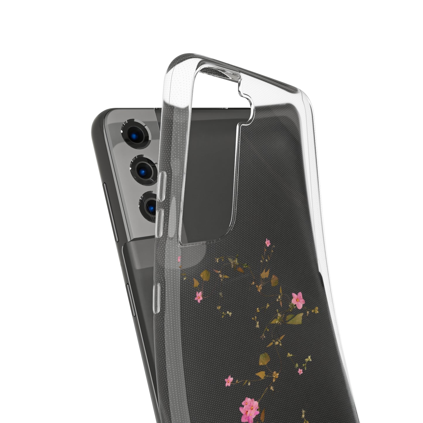 Floral Soft Phone Case - Elegant Botanical Design for Nature Lovers