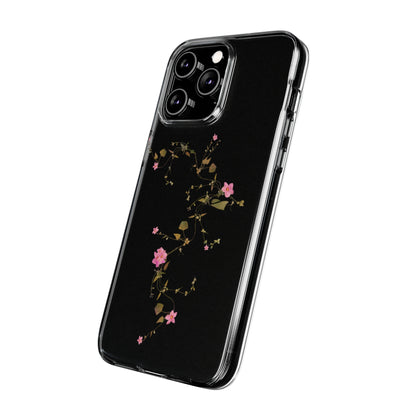 Floral Soft Phone Case - Elegant Botanical Design for Nature Lovers