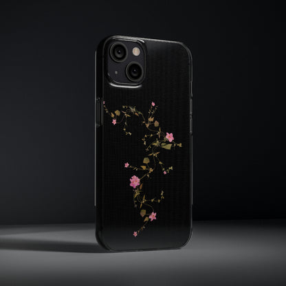 Floral Soft Phone Case - Elegant Botanical Design for Nature Lovers