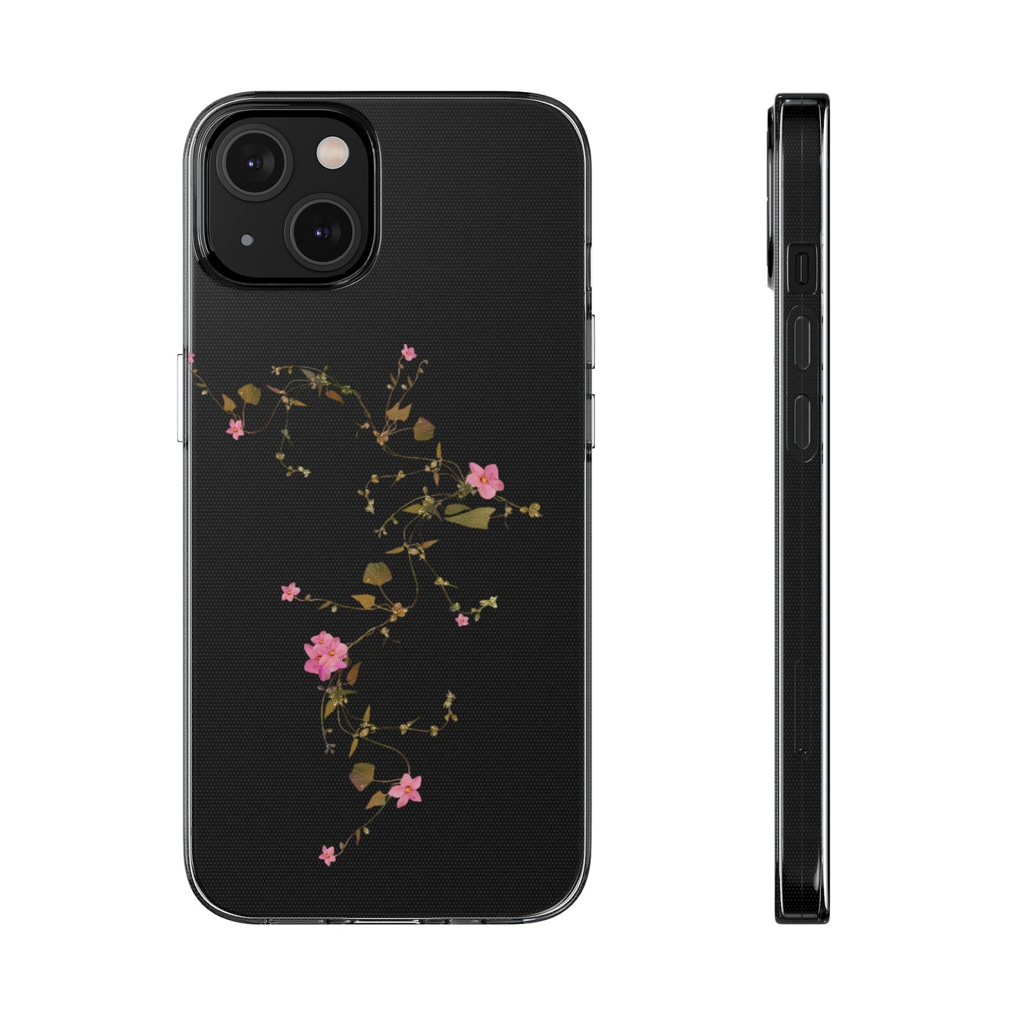 Floral Soft Phone Case - Elegant Botanical Design for Nature Lovers