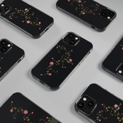Floral Soft Phone Case - Elegant Botanical Design for Nature Lovers
