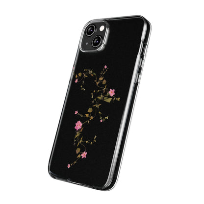 Floral Soft Phone Case - Elegant Botanical Design for Nature Lovers