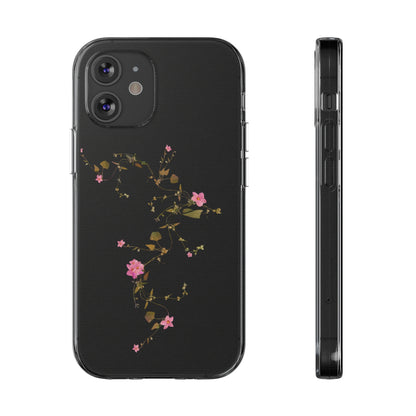 Floral Soft Phone Case - Elegant Botanical Design for Nature Lovers