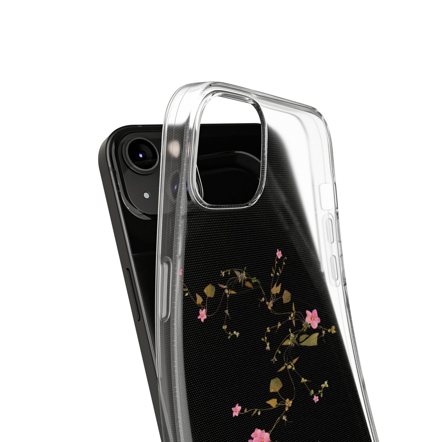 Floral Soft Phone Case - Elegant Botanical Design for Nature Lovers