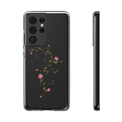 Floral Soft Phone Case - Elegant Botanical Design for Nature Lovers