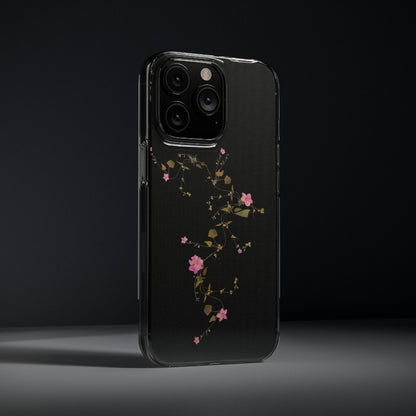 Floral Soft Phone Case - Elegant Botanical Design for Nature Lovers