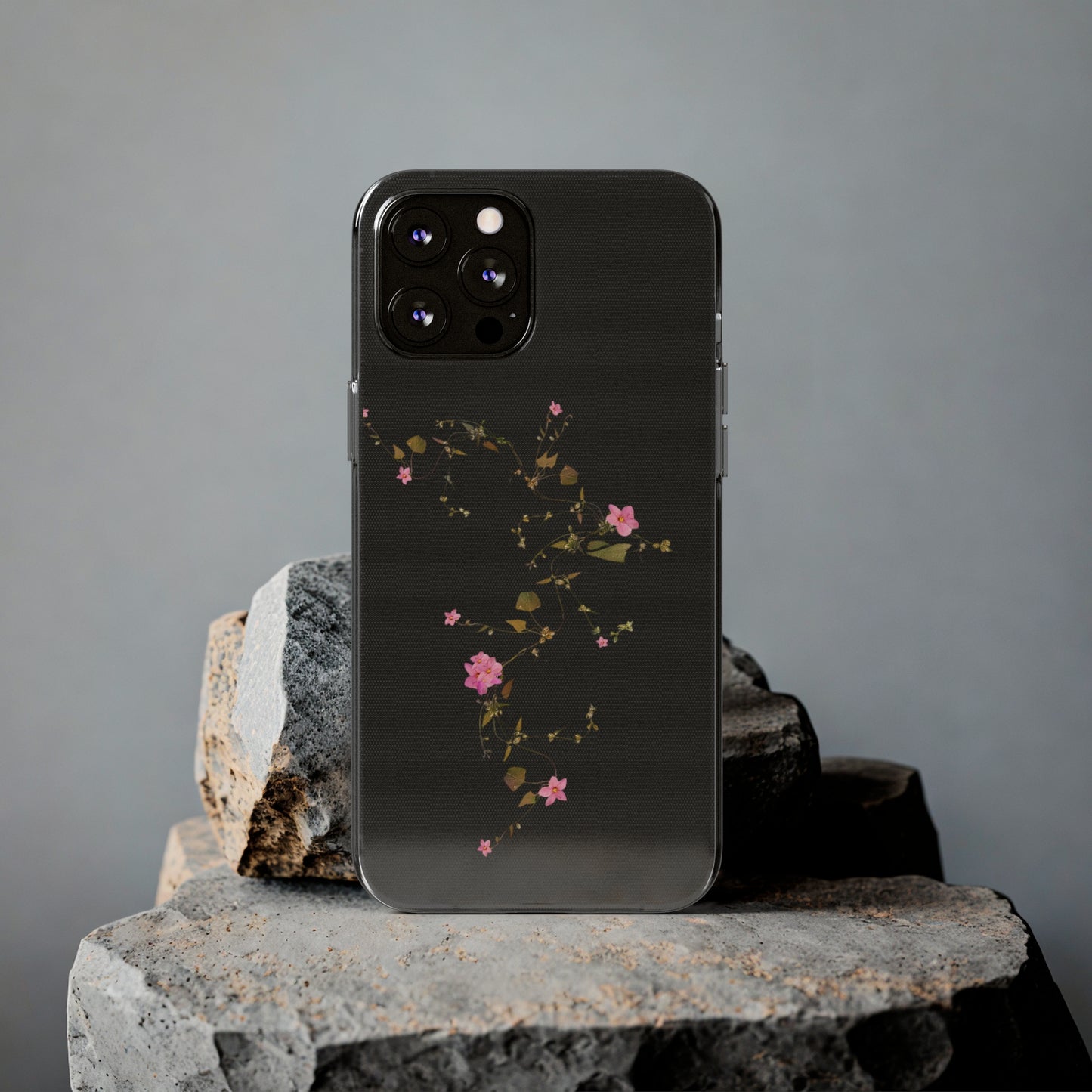 Floral Soft Phone Case - Elegant Botanical Design for Nature Lovers