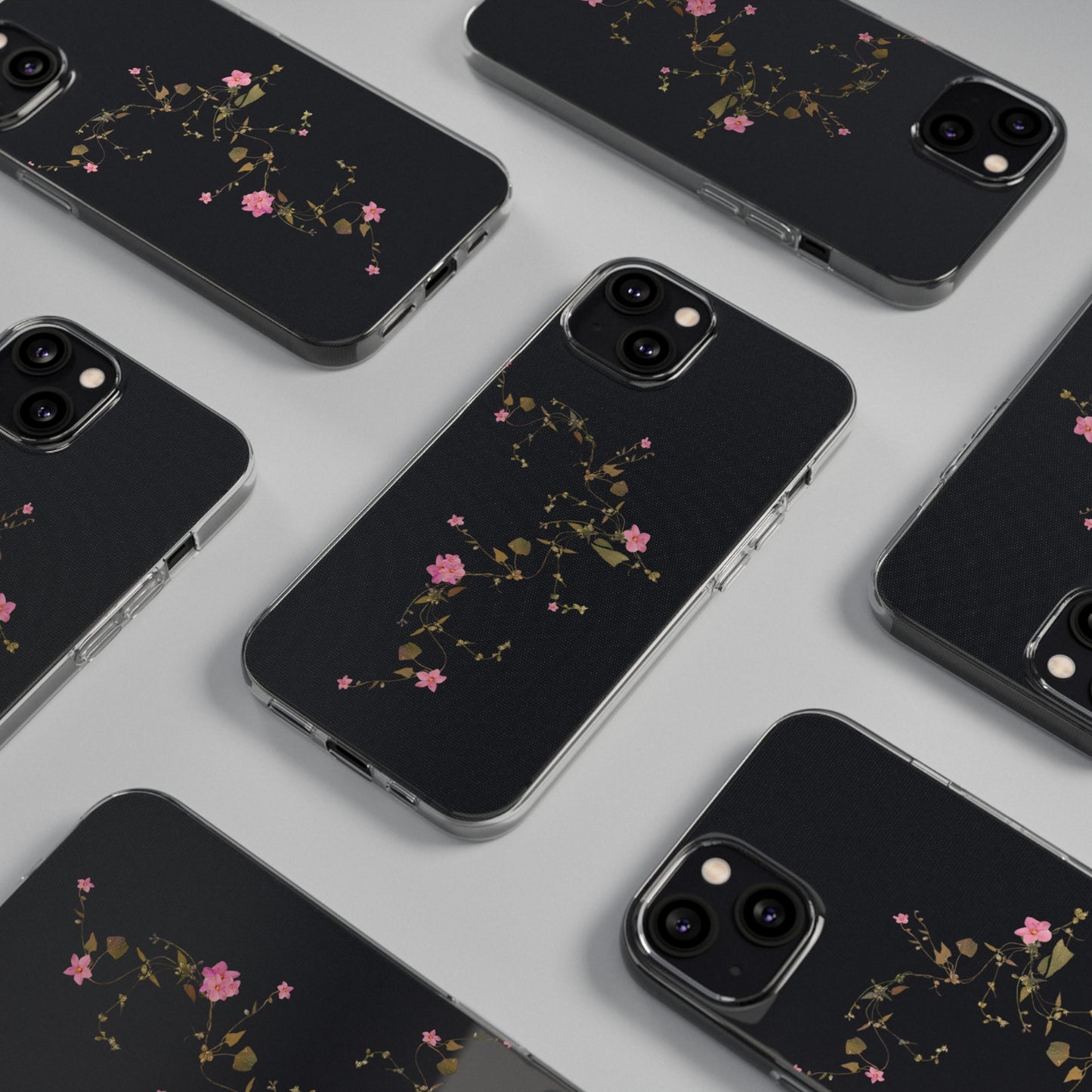 Floral Soft Phone Case - Elegant Botanical Design for Nature Lovers