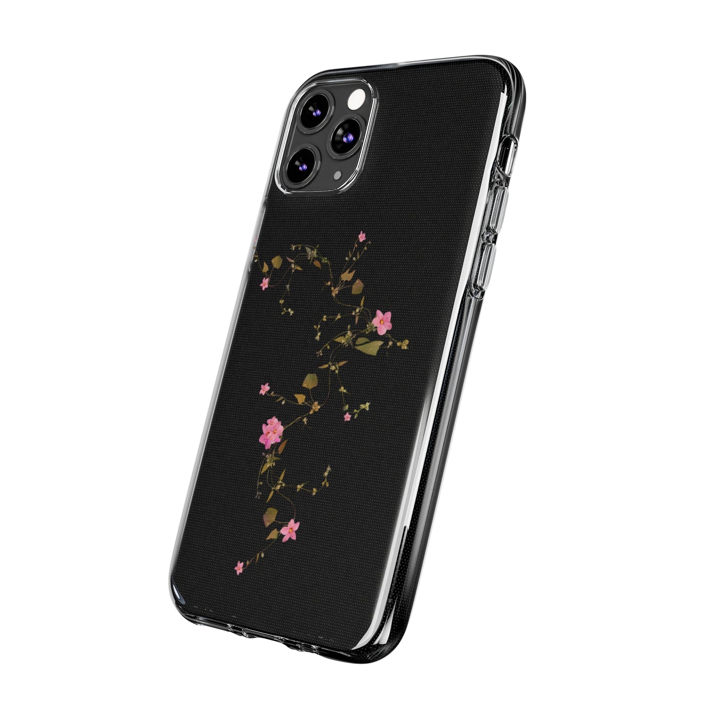 Floral Soft Phone Case - Elegant Botanical Design for Nature Lovers