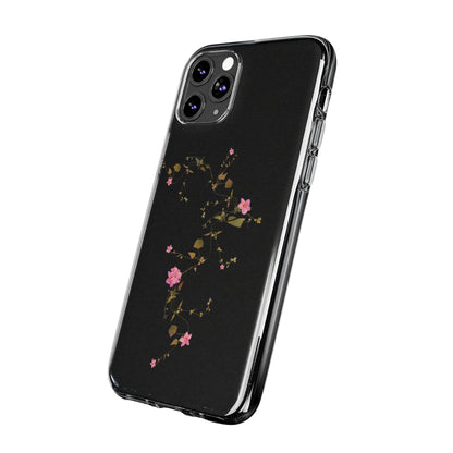 Floral Soft Phone Case - Elegant Botanical Design for Nature Lovers