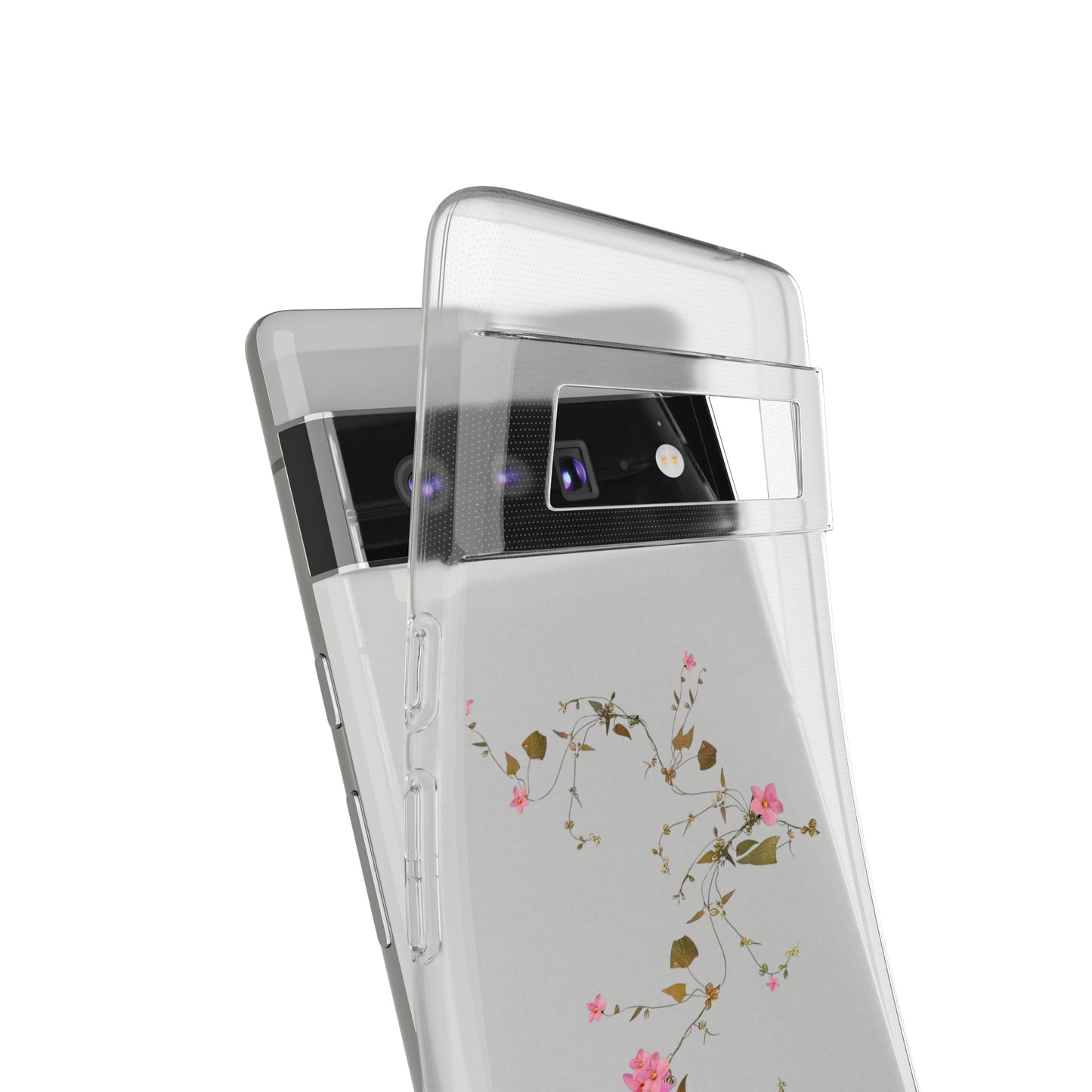 Floral Soft Phone Case - Elegant Botanical Design for Nature Lovers