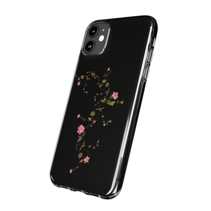 Floral Soft Phone Case - Elegant Botanical Design for Nature Lovers