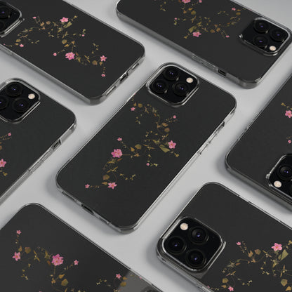Floral Soft Phone Case - Elegant Botanical Design for Nature Lovers