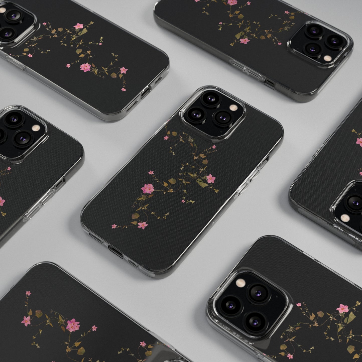 Floral Soft Phone Case - Elegant Botanical Design for Nature Lovers