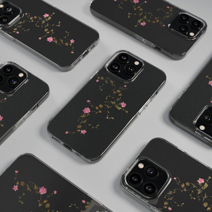 Floral Soft Phone Case - Elegant Botanical Design for Nature Lovers