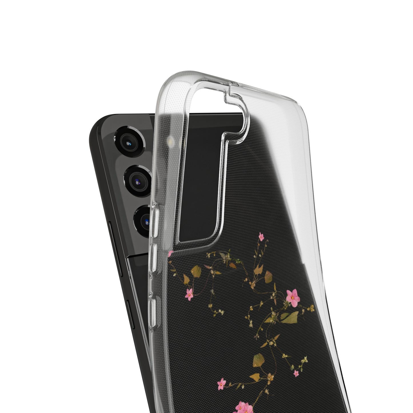 Floral Soft Phone Case - Elegant Botanical Design for Nature Lovers