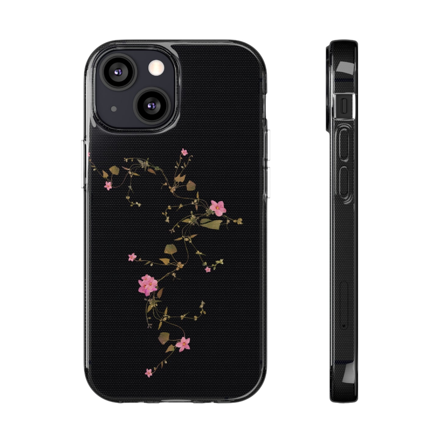 Floral Soft Phone Case - Elegant Botanical Design for Nature Lovers