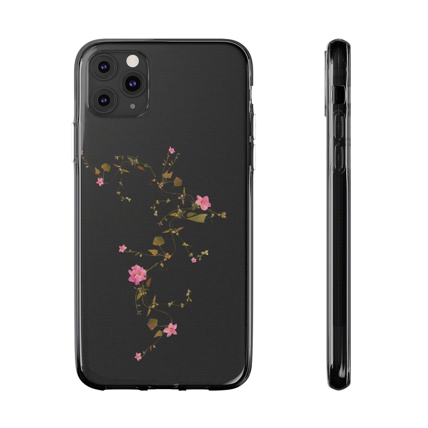 Floral Soft Phone Case - Elegant Botanical Design for Nature Lovers